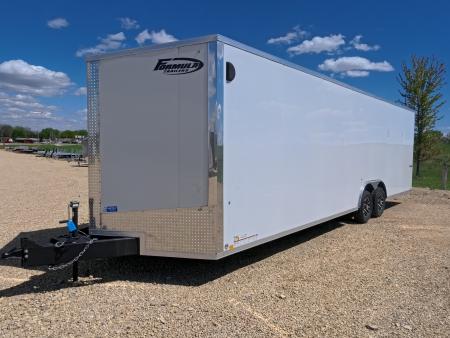 New 2026 Formula Trailers 8.5 x 28 x 7 Conquest Flat Top Sloped V-Nose Car Hauler with 10k GVWR Cargo / Enclosed Trailer
