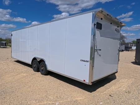 New 2026 Formula Trailers 8'6" x 28' x 7' Conquest Flat Top Sloped V-Nose Car Hauler with 10K GVWR Cargo / Enclosed Trailer