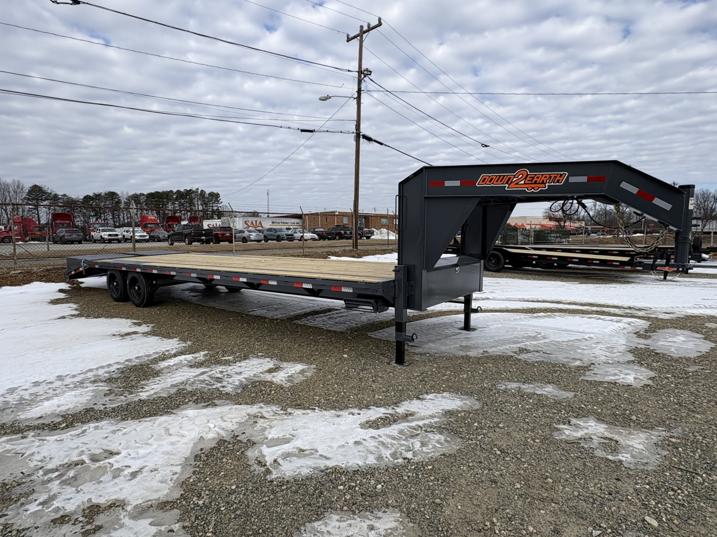 New 2026 Down 2 Earth Trailers 25' 15.5K Gooseneck Flatbed w/ 5' Dove and Real Steel Ramps