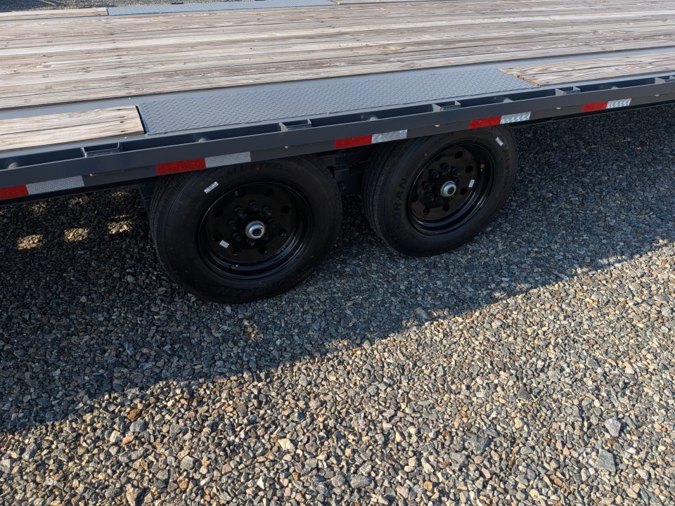 New 2026 Down 2 Earth Trailers 35' 17.5K Flatbed Trailer w/ 5' Dove and Real Steel Ramps