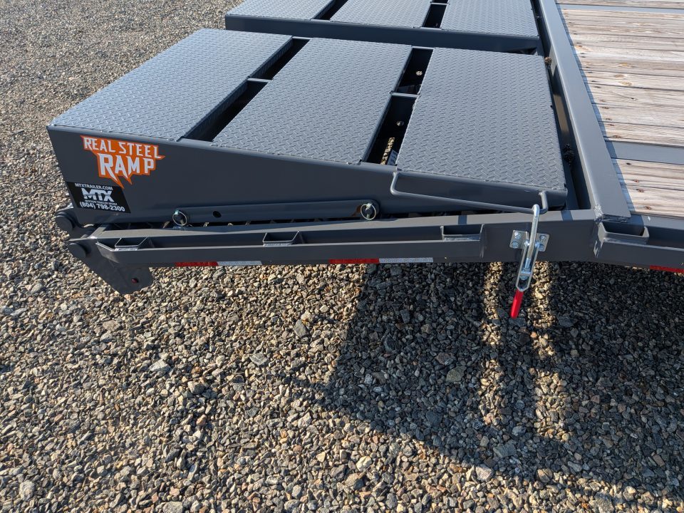 New 2026 Down 2 Earth Trailers 35' 17.5K Flatbed Trailer w/ 5' Dove and Real Steel Ramps