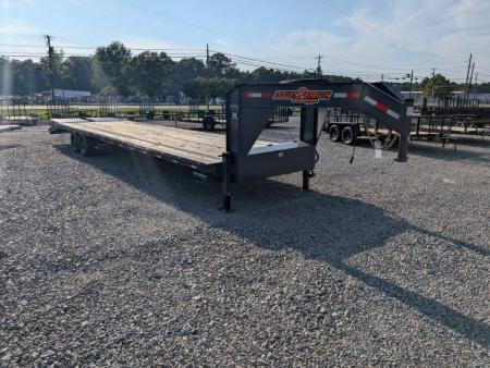 New 2026 Down 2 Earth Trailers 35' 17.5K Flatbed Trailer w/ 5' Dove and Real Steel Ramps