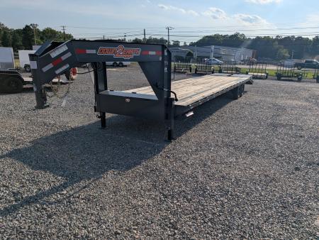 New 2026 Down 2 Earth Trailers 35' 17.5K Flatbed Trailer w/ 5' Dove and Real Steel Ramps