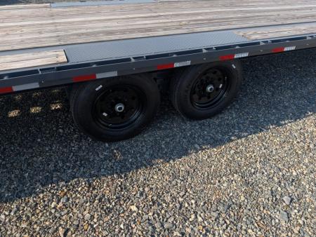 New 2026 Down 2 Earth Trailers 35' 17.5K Flatbed Trailer w/ 5' Dove and Real Steel Ramps