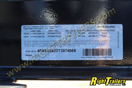 New 2026 7X20 PJ Trailers Equipment Trailer