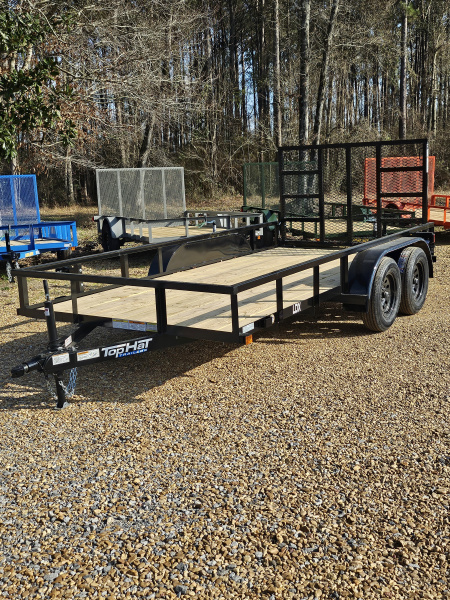 New 2026 Top Hat 77 x14', Tandem Axle, 4' gate Utility Trailer