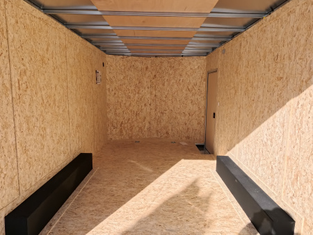 New 2026 Formula Trailers 8.5 x 16 x 7 Formula Traverse Flat Top V-Nose Car Hauler, Black, Aluminum Rims, Rock Guard