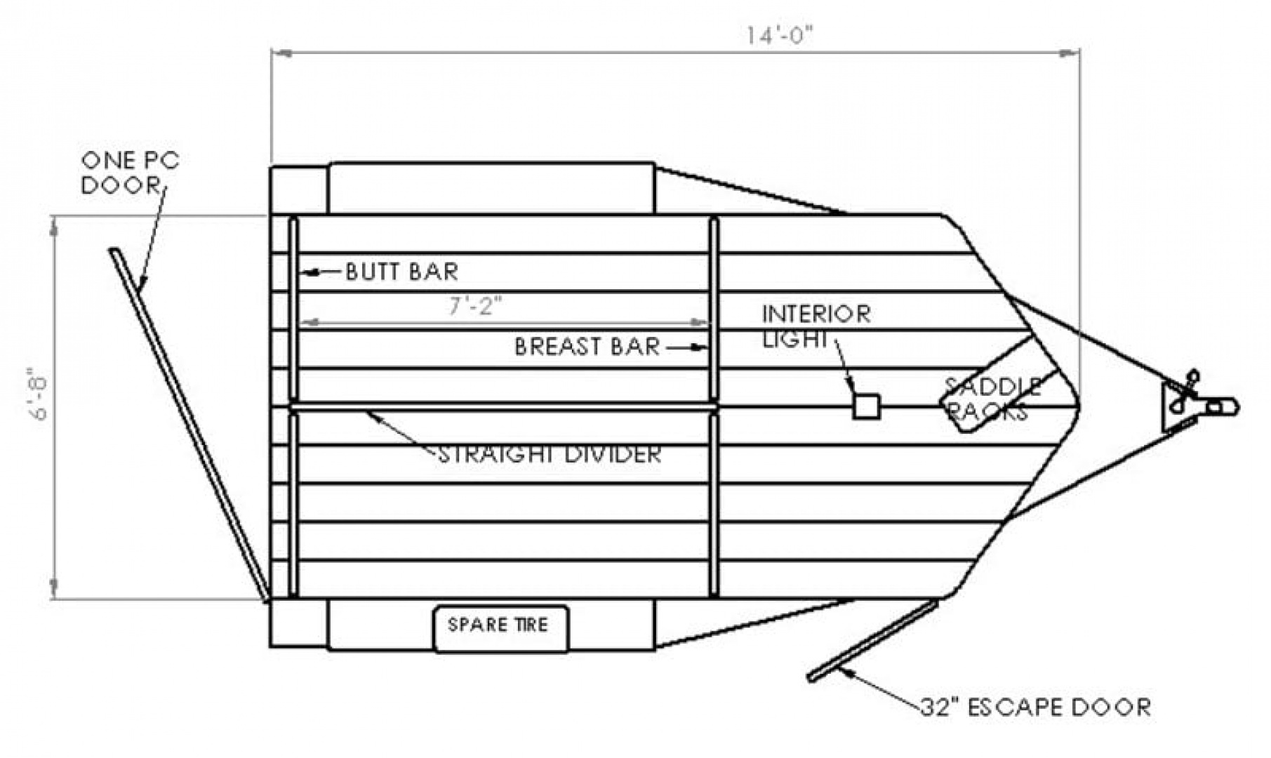 New 2026 Valley 2 HORSE STRAIGHT LOAD w/ RAMP >> EXTRA TALL & WIDE