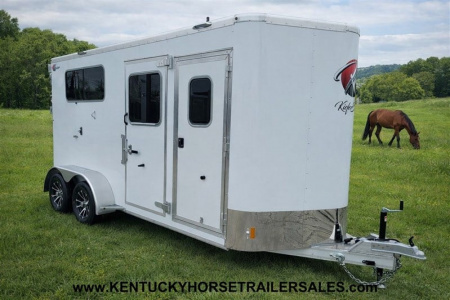 New 2026 Kiefer 2 HORSE STRAIGHT LOAD w/ RAMP Horse Trailer