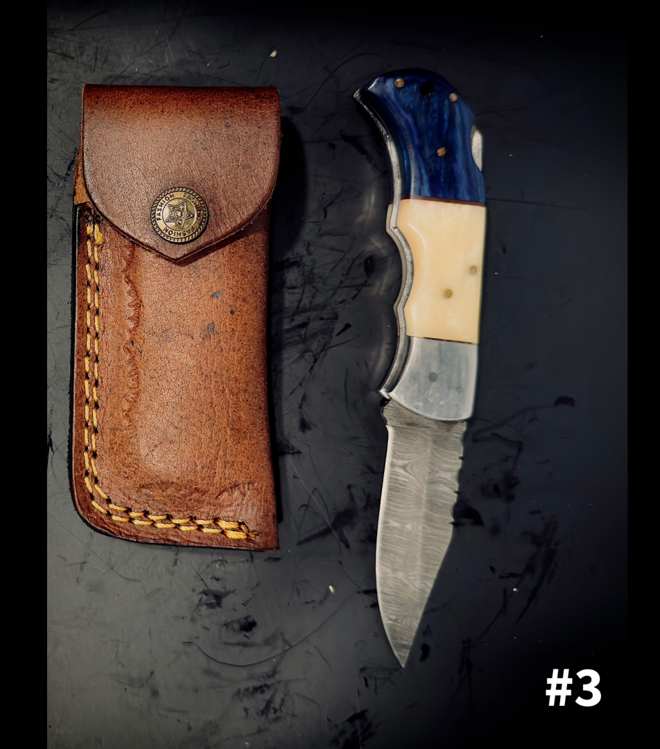 New 2026 GTS Damascus Steel Pocket Knives Accessories