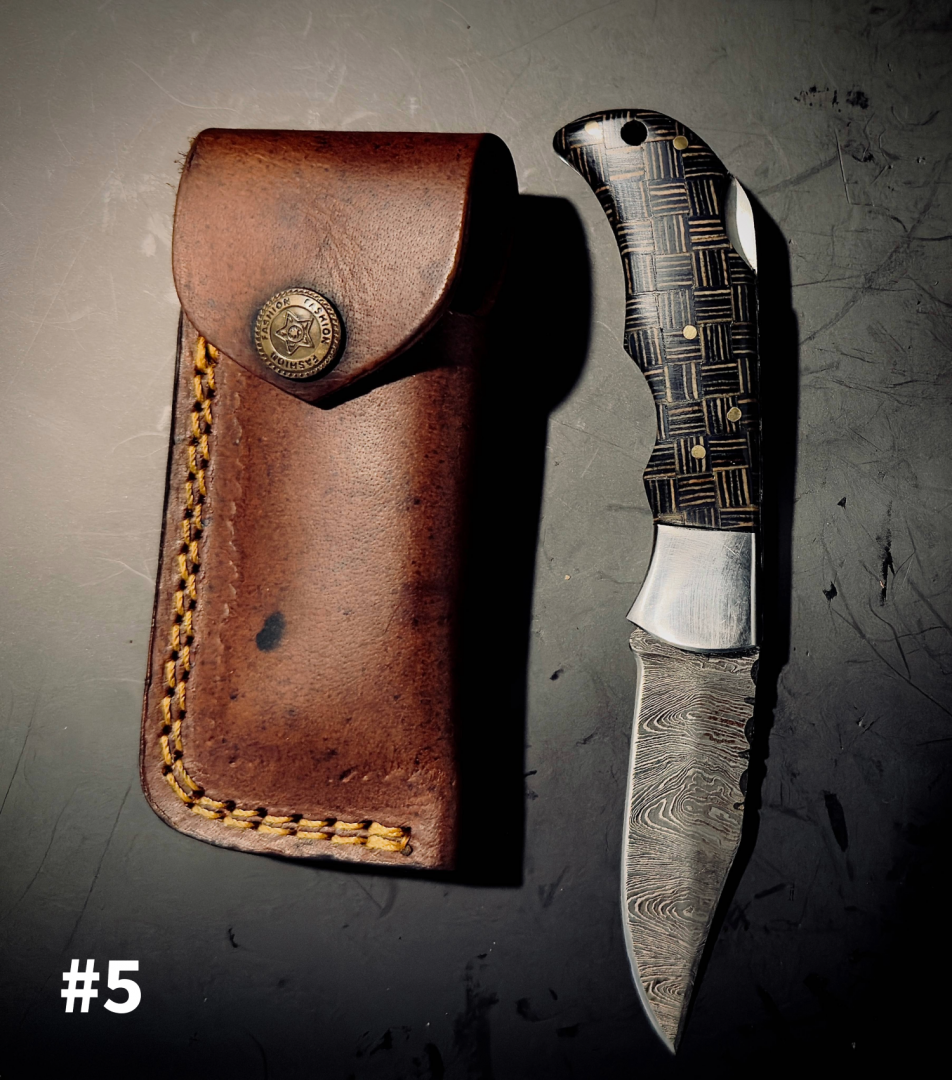 New 2026 GTS Damascus Steel Pocket Knives Accessories