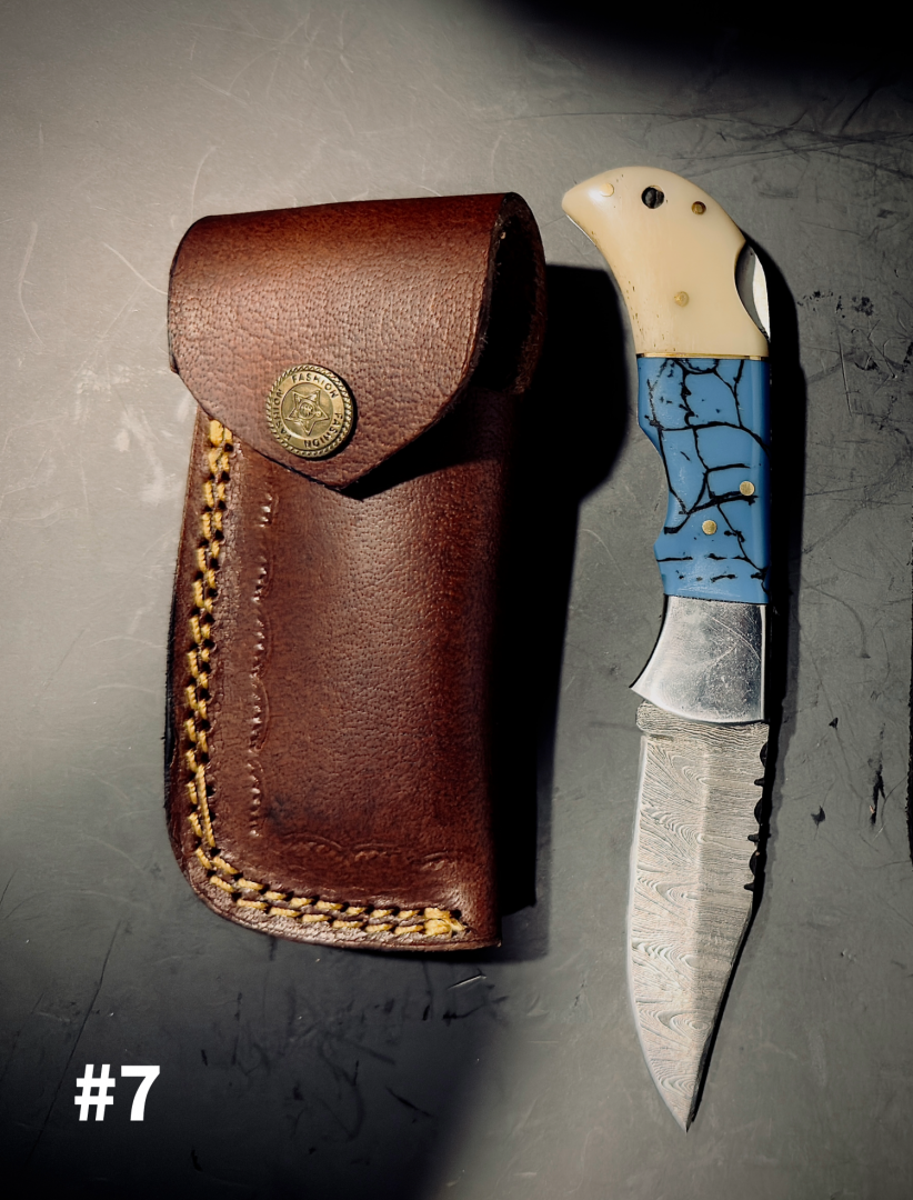 New 2026 GTS Damascus Steel Pocket Knives Accessories