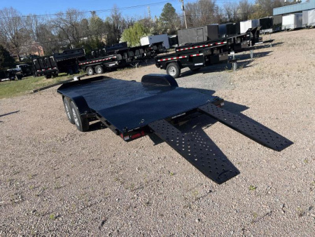 New 2025 Sure-Trac 7 x 18 Steel Deck Car Hauler  10k