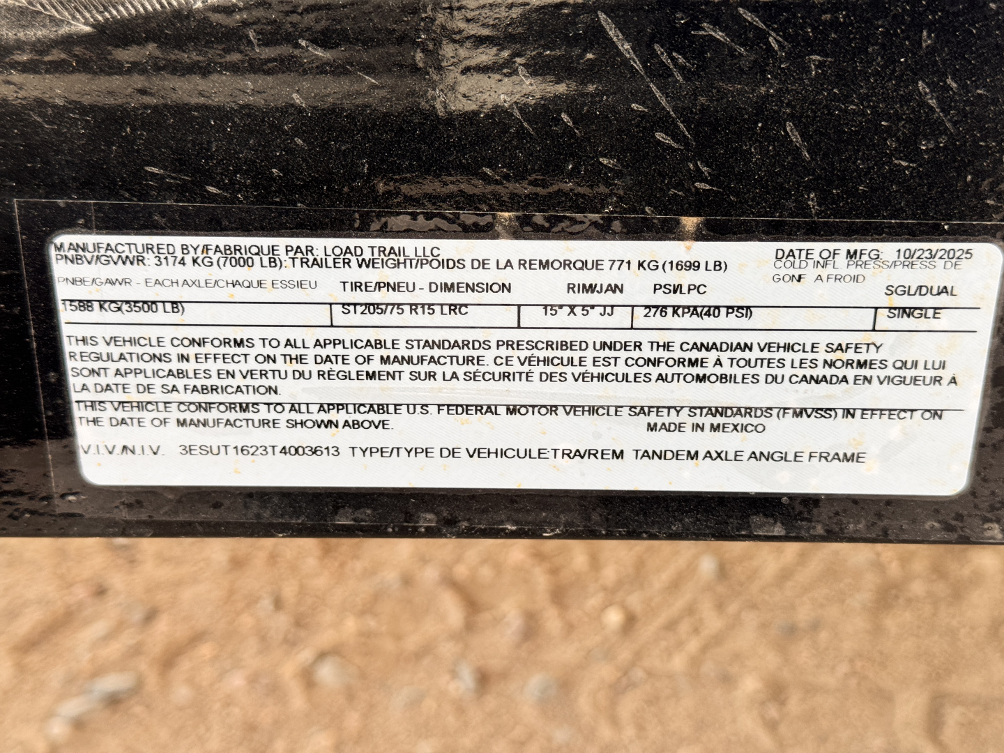 New 2026 Load Trail 7-16 Tandem Axle Ramp Gate Utility 7K GVWR