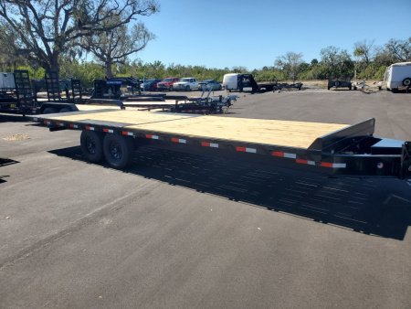 New 2026 Down 2 Earth Trailers 8.5X24 TANDEM AXLE 14000 LB GVWR DECKOVER POWER TILT Trailer