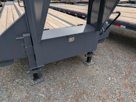 New 2026 Down 2 Earth Trailers 40' 25.9K Gooseneck Flatbed Dual Tandem w/ 5' Dove and Real Steel Ramps