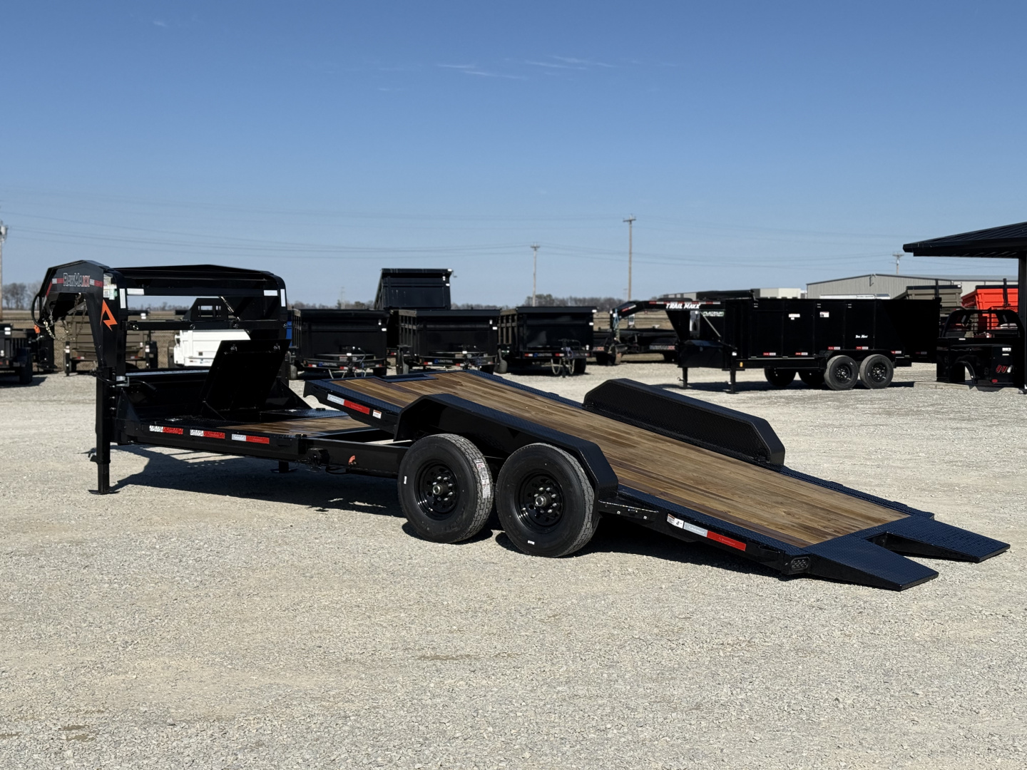 New 2026 RawMaxx G7X 83X24 GOOSENECK TILT W/14 PLY TIRES AND RHINO LINER ON FENDERS 14K GVWR Tilt Trailer