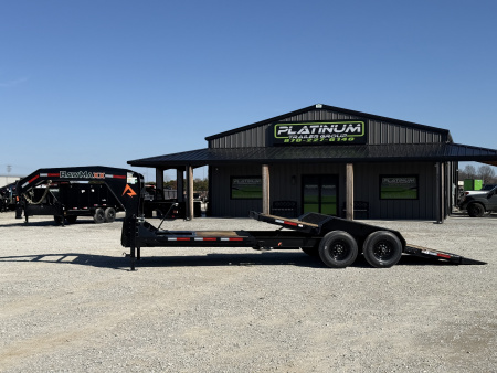 New 2026 RawMaxx G7X 83X24 GOOSENECK TILT W/14 PLY TIRES AND RHINO LINER ON FENDERS 14K GVWR Tilt Trailer