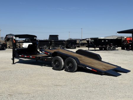 New 2026 RawMaxx G7X 83X24 GOOSENECK TILT W/14 PLY TIRES AND RHINO LINER ON FENDERS 14K GVWR Tilt Trailer