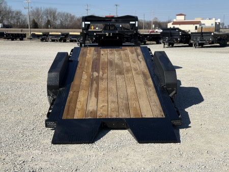New 2026 RawMaxx G7X 83X24 GOOSENECK TILT W/14 PLY TIRES AND RHINO LINER ON FENDERS 14K GVWR Tilt Trailer