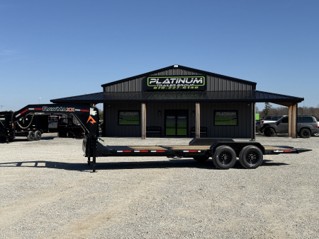 New 2026 RawMaxx G7X 83X24 GOOSENECK TILT W/14 PLY TIRES AND RHINO LINER ON FENDERS 14K GVWR Tilt Trailer