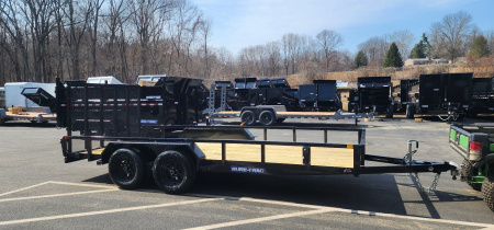 New 7 x 16 Sure-Trac Tube Top Utility Trailer 7k