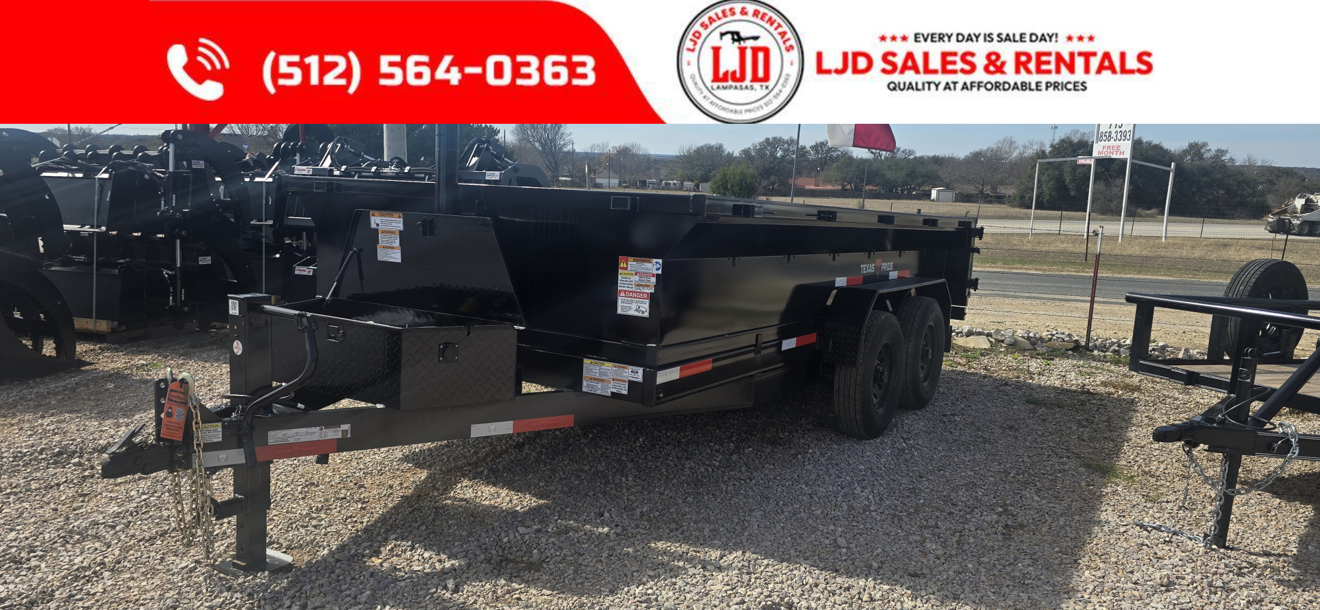 New 2026 Texas Pride 7' x 14' x 2' Dump Trailer - 14K GVWR -