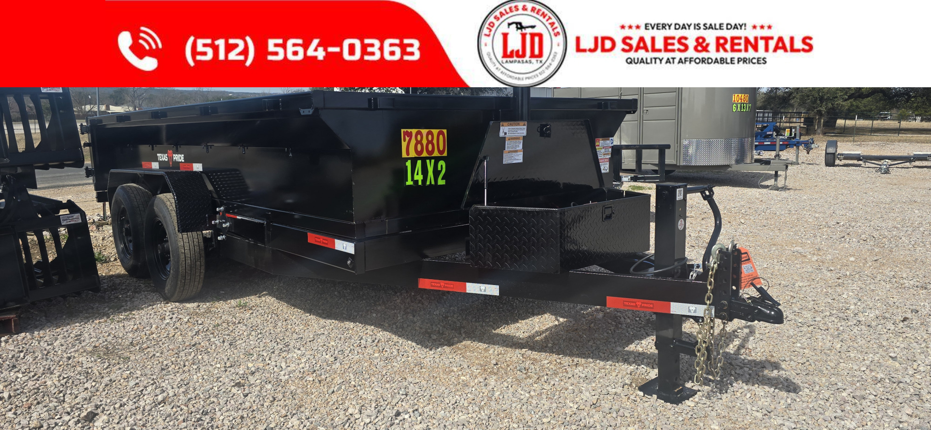 New 2026 Texas Pride 7' x 14' x 2' Dump Trailer - 14K GVWR -