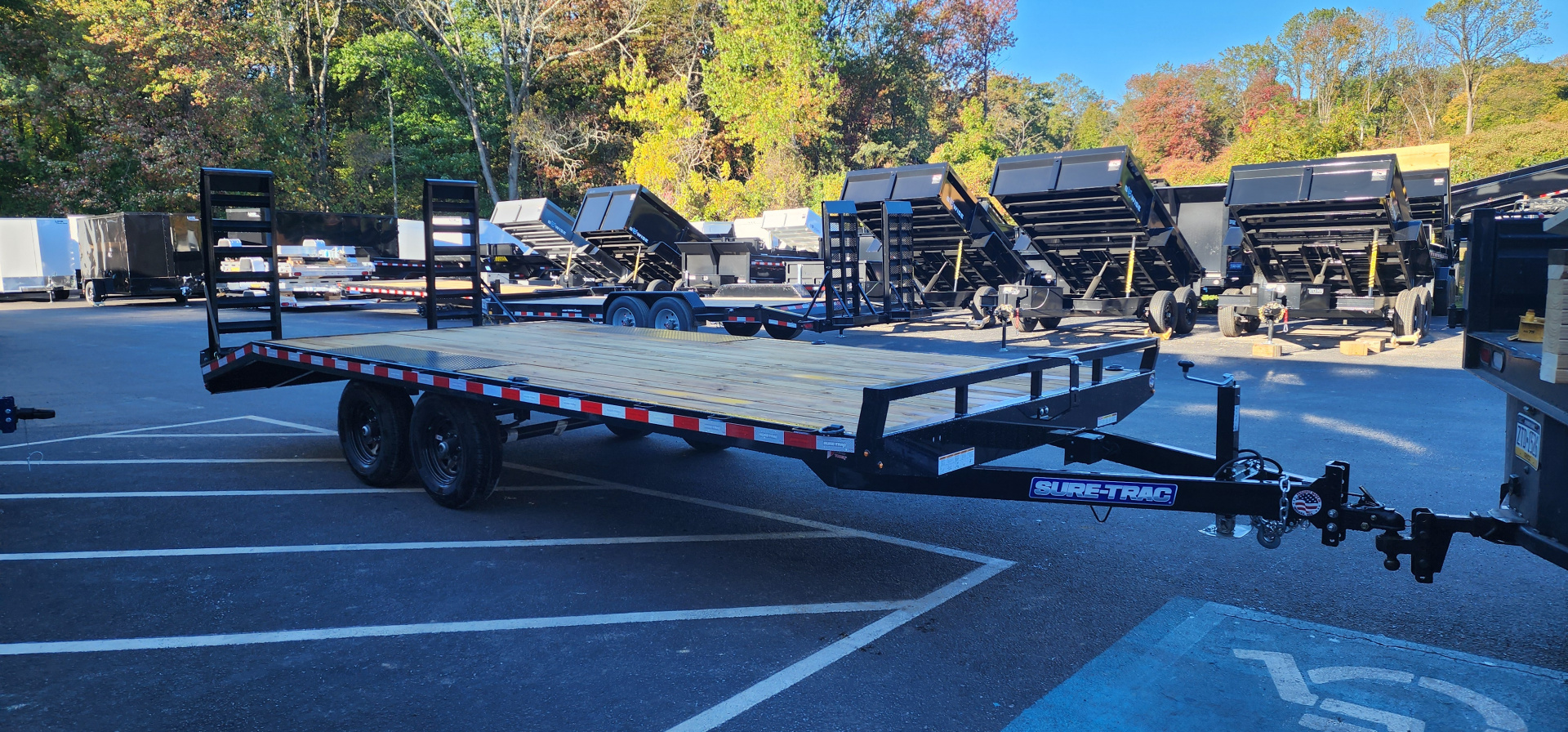 New 8.5 X 20 (17+3) Sure-Trac Deckover Trailer 10k