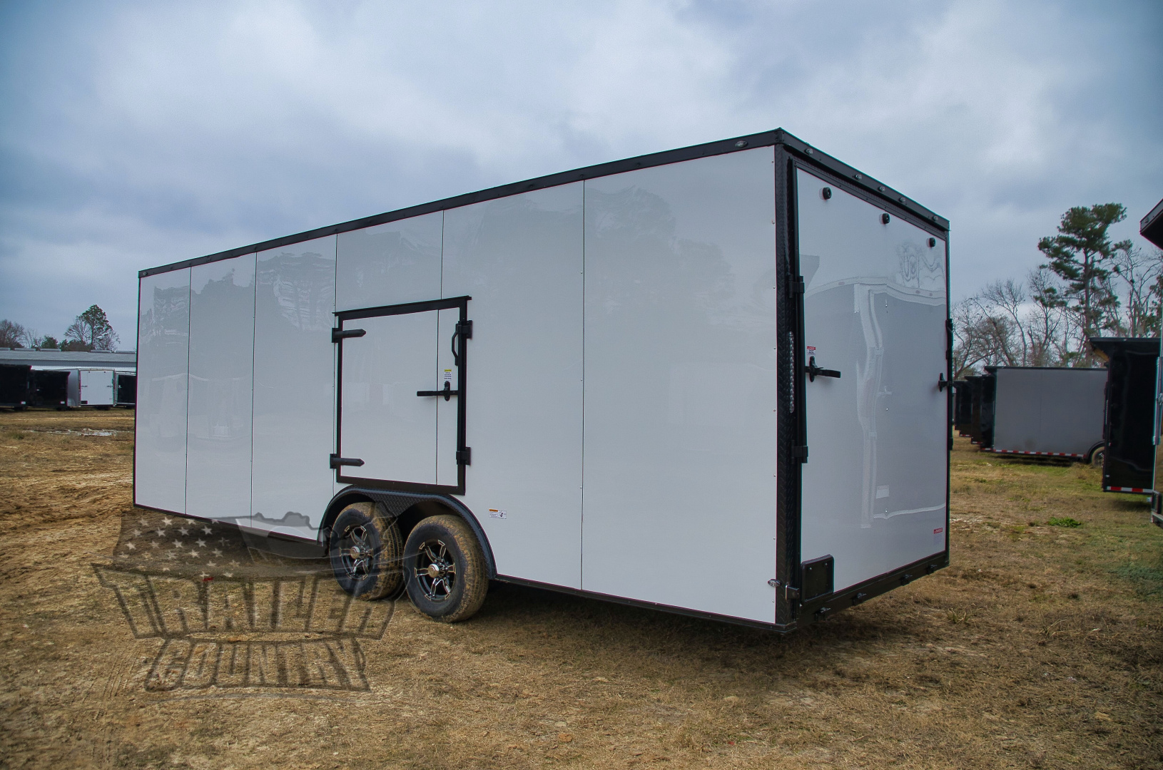 New 2026 8.5 x 24 Enclosed Car / Toy Hauler Cargo Trlr w/ Custom Blackout Package