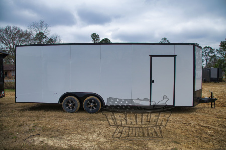 New 2026 8.5 x 24 Enclosed Car / Toy Hauler Cargo Trlr w/ Custom Blackout Package
