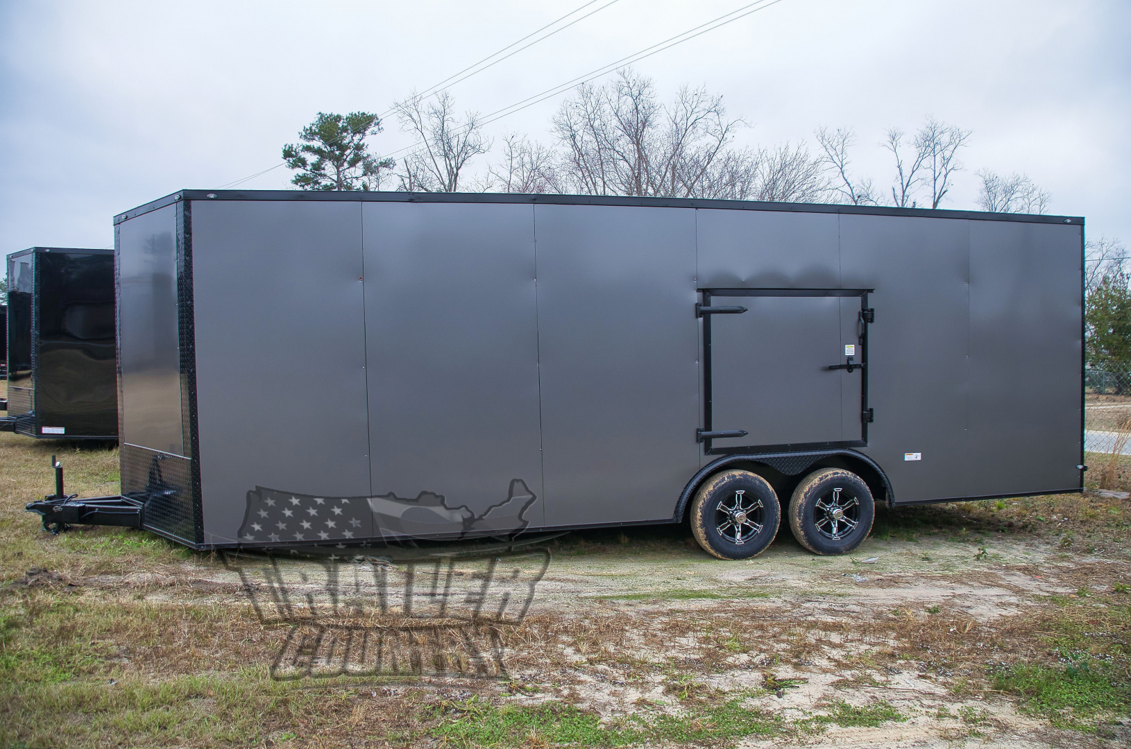 New 2026 8.5 x 24 Enclosed Car / Toy Hauler Cargo Trlr w/ Custom Blackout Package