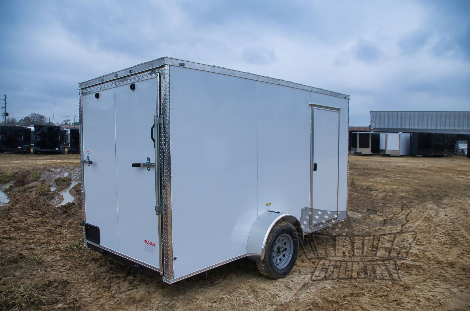 New 2026 Brand New 6 X 12 Single Axle, V-Nosed Enclosed Motorcycle Cargo Trailer