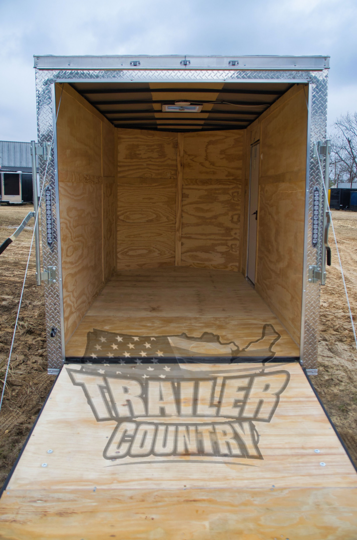 New 2026 Brand New 6 X 12 Single Axle, V-Nosed Enclosed Motorcycle Cargo Trailer