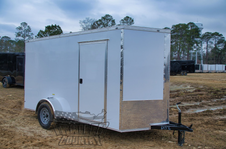 New 2026 Brand New 6 X 12 Single Axle, V-Nosed Enclosed Motorcycle Cargo Trailer