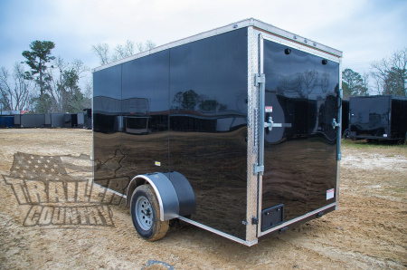 New 2026 Brand New 6 X 12 Single Axle, V-Nosed Enclosed Motorcycle Cargo Trailer