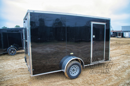 New 2026 Brand New 6 X 12 Single Axle, V-Nosed Enclosed Motorcycle Cargo Trailer