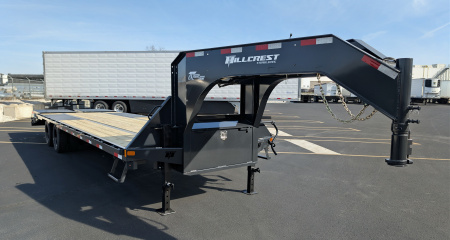 New Hillcrest 259255MR 25' + 5' Mega Ramps, Hutch, 25.9K (GVWR) Gooseneck Flatbed Trailer