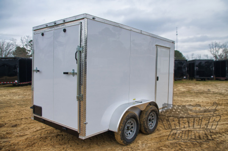 New 2026 Brand New 6x12 Tandem Axle, V-Nosed Enclosed Trailer W/ Ramp!