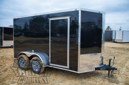 New 2026 Brand New 6x12 Tandem Axle, V-Nosed Enclosed Trailer W/ Ramp!