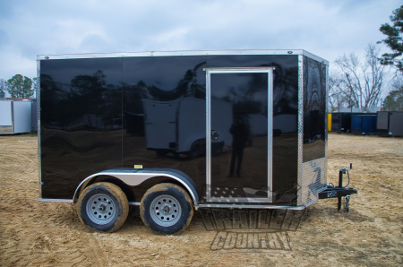 New 2026 Brand New 6x12 Tandem Axle, V-Nosed Enclosed Trailer W/ Ramp!