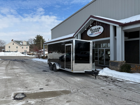 New Pace American 7' x 16' + V-Nose Enclosed Cargo Trailer with Barn Doors 7K