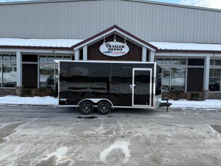 New Pace American 7' x 16' + V-Nose Enclosed Cargo Trailer with Barn Doors 7K