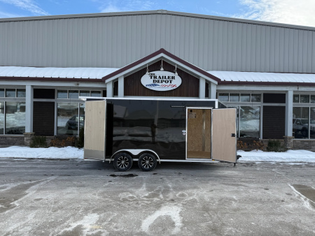 New Pace American 7' x 16' + V-Nose Enclosed Cargo Trailer with Barn Doors 7K