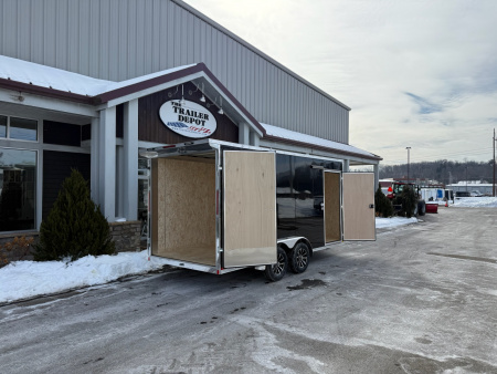 New Pace American 7' x 16' + V-Nose Enclosed Cargo Trailer with Barn Doors 7K