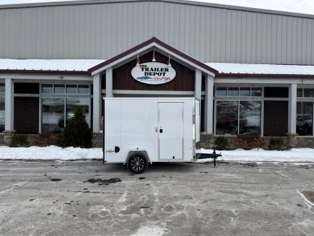 New Pace American 6′ X 10′ + V-NOSE ENCLOSED CARGO TRAILER WITH RAMP DOOR 2.9K