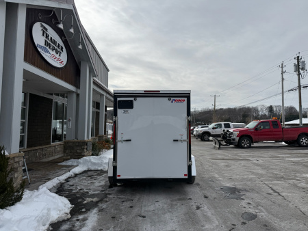 New Pace American 6′ X 10′ + V-NOSE ENCLOSED CARGO TRAILER WITH RAMP DOOR 2.9K