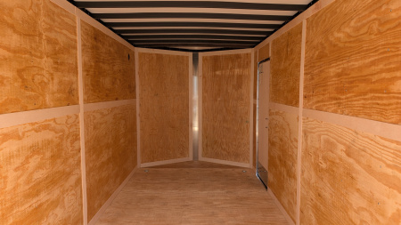 New 2026 Homesteader 7x16 Intrepid "OHV" V-Nose Cargo Trailer w/ Ramp Door (84" INSIDE)