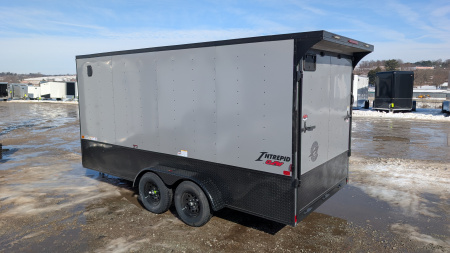 New 2026 Homesteader 7x16 Intrepid "OHV" V-Nose Cargo Trailer w/ Ramp Door (84" INSIDE)