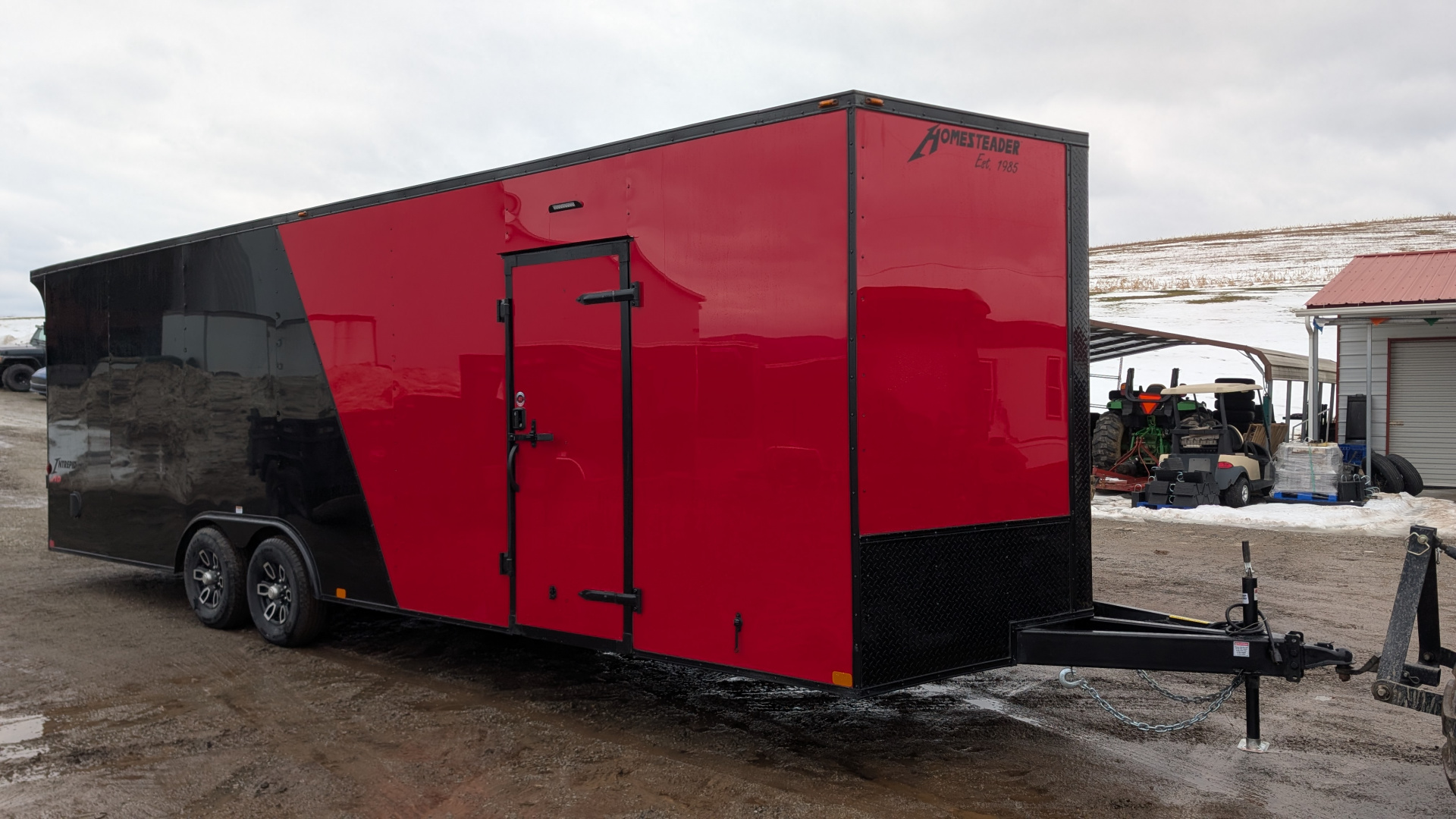 New 2026 Homesteader 8.5 x 26 HD SERIES Intrepid Car Hauler w/ Ramp (84" Inside)